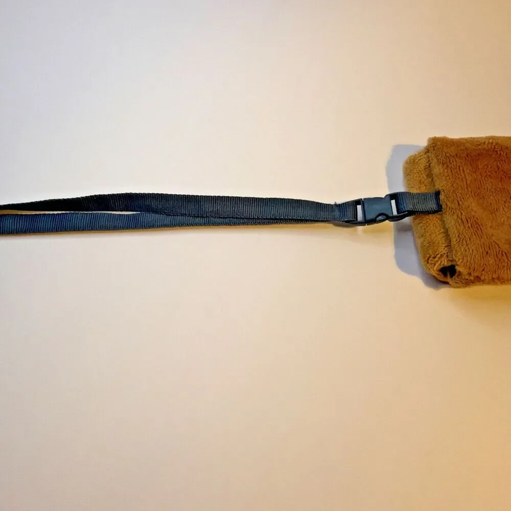 NICI Plush Bison Crossbody Smartphone Pouch Case Small Shoulder Bag Retired